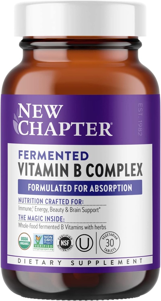 NOVO POGLAVJE Organski fermentirani vitamin B Kompleks 30, 30 CT