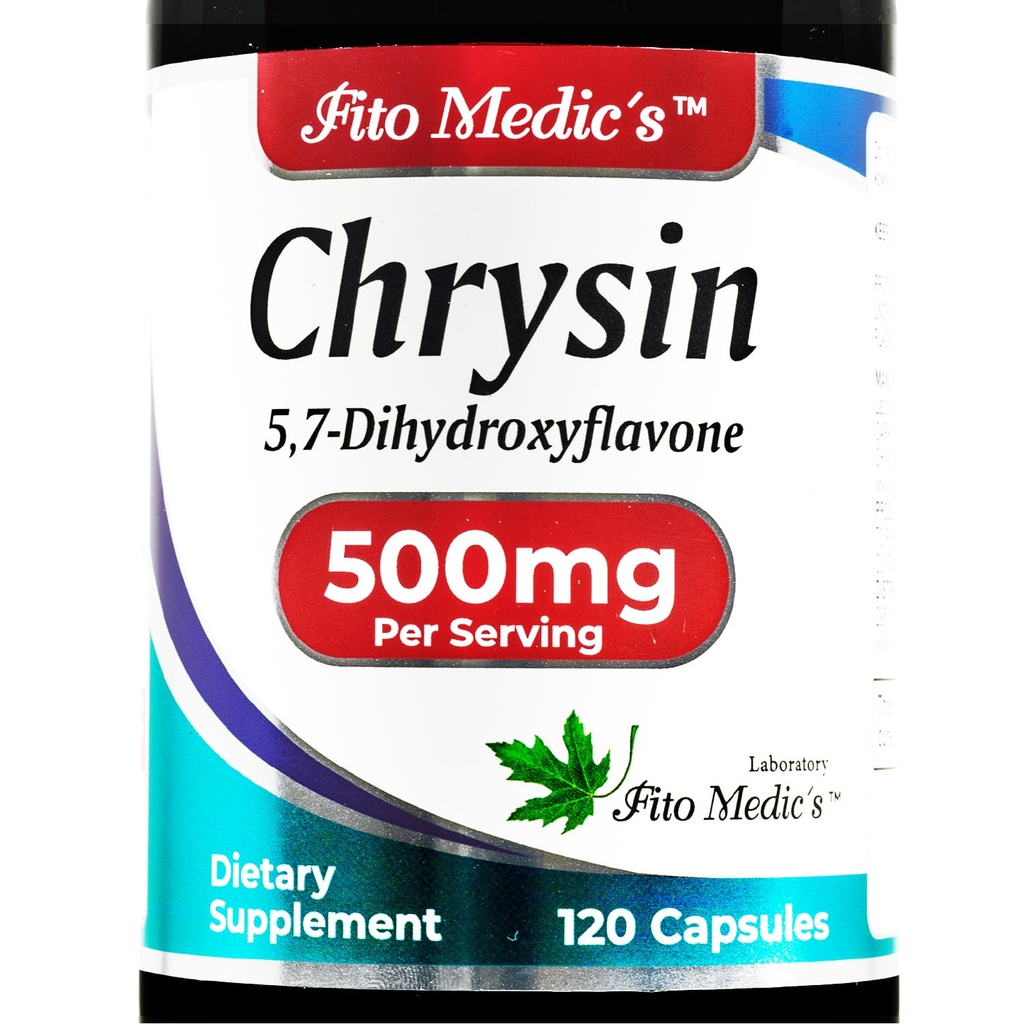 FITO MEDIC'S - Chrysin - 500mg- z - Passion Flower - 120 Kapsule, Ultra visoka Absorpcija s.