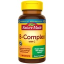 Narava Made B Complex z vitaminom C, prehranska dopolnila za podporo imunskega sistema, 100 Caplets, 100 dnevna dobava