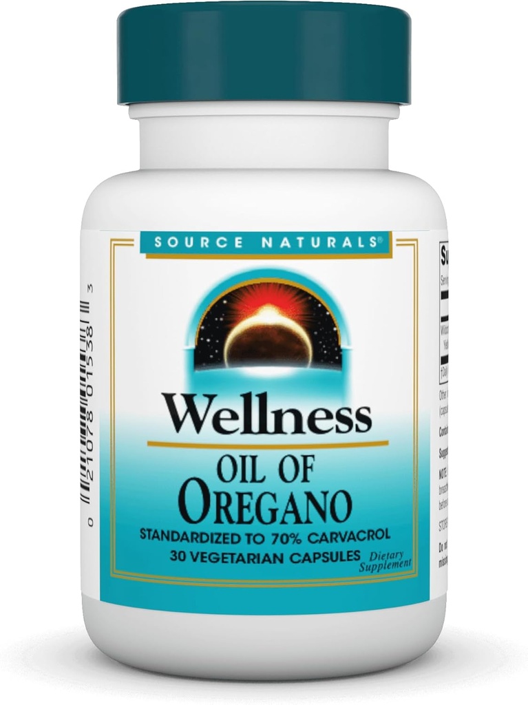 Vir Natural Wellness Oil of Origano - standardizirano na 70% Carvacrol - 30 vegetarijanske kapsule