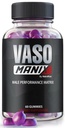 VasoManix Gummies, Vaso Manix Classic moški dodatek, Vse naravne formule za moške, Premium Gummy za podporo zmogljivosti, Zaupanje in splošno zdravje, Uradni pregledi (60 Gummies)