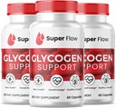 (3 pakiranja) Super Flow Glycogen, SuperFlow Glycogen podporne kapsule, Glyco Optimizer Formula, Naravni čistilec krvnih žil, Premium Super Flow Glycogen Podpora (180 kapsul)