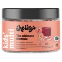 Chewsy otroški multivitaminski, okusni Candy-Style dnevno vitaminski žveči + probiotiki + Superfoods, Wild Berry Flavor Žvečilni dodatek Chews, individualno zaviti, enostaven za uživanje, 30-dnevno dobavo