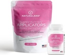Natureland [40 Count Boric Acid Suppositorys 600mg w/ [20 Pack] Vaginalni aplikator - Feminine Care