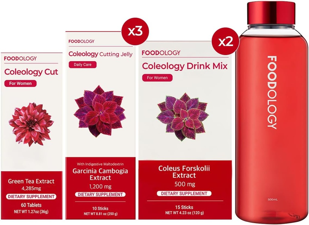 FOODOLOGY RED gorenje 1-mesečni komplet/koleologija cut(1ea) & Coleology Drink Mix(2ea) & Coleology Rezanje Jelly(3ea) $ steklenica za vodo(1ea)...