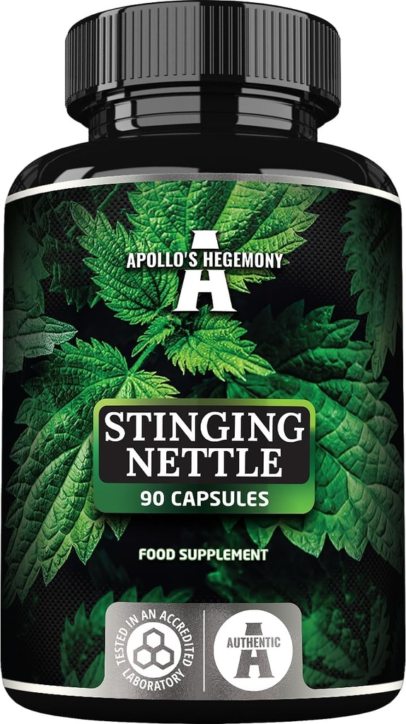 APOLLO je HEGEMONY Sting Nettle 500 mg - Izvleček visoke jakosti DER 4:1, 90 Veganske kapsule, 3-mesečna oskrba, zeliščni dodatek za podporo kardiovaskularnega zdravja