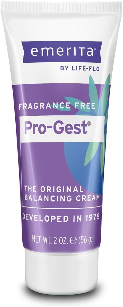 Emerita by Life-flo Pro-Gest Balancing Cream - Progesteron krema za ženske - Original Balancing Cream z USP Progesteron iz Wild Yam, Fragrance brezplačno, Made Without Parabens, 60-Day garancija, 2oz