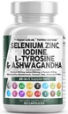 Clean Nutra Selenium 300mcg Jodine 500mcg Podpora ščitnici za ženske in moške 