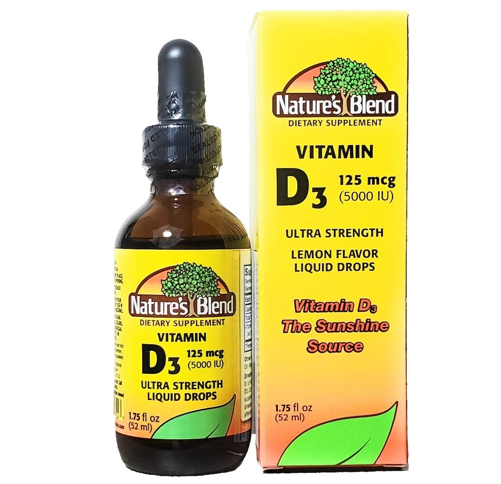 Naravna mešanica vitamina D3 kapljice, 5000 i.e.