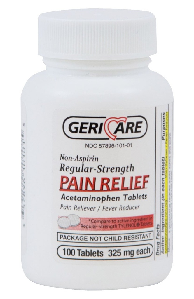 McKesson 60-101-01 GeriCare Acetaminofen tableta, 325 mg, pakiranje po 100