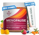 Lubracil Menopause Gumies & Topical Vulva Cream Bundele – Hormone-free Podpora za vroče Flashes, Vaginalna suhost, Srbečica, Mood Swings & Night Sweats s črno Cohosh, Ashwagandha, Omega-7 & Vitamin E