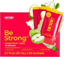 BeMe Vitamin B12 Liquid Shot, BeStrong - Vitamin B 12 Popivajoči tekoči dodatek Podpira energijo Boost, Fokus, & Koncentracija - Guarana, Taurine, & Kolagen dopolnila spodbujajo okrevanje (30 vrečke)