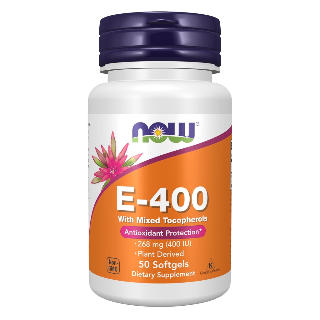 Zdaj prehranska dopolnila, vitamin E-400 i.e. mešani tokoferoli, zaščita proti oksidantom*, 50 kapsul