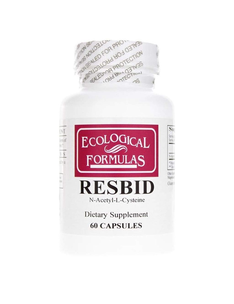 Ekološke formule Resbid 500 Mg, White, 60 Število