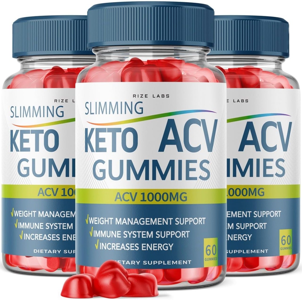 Rize laboratoriji - Slimming Keto ACV Gummies za napredno hujšanje, Slimming Keto Gummies z Apple Cider Vinegar, Dopolnilo Pomaga pri zmanjševanju Belly Fat (180 Gummies)
