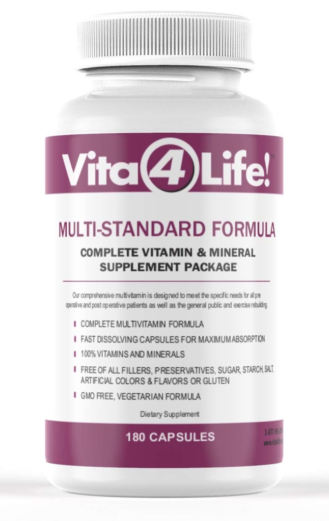 Bariatrski multivitamini, multistandardna Formula – 180 Count