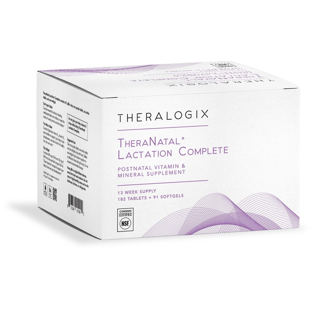 Theralogix TheraNatal Dojenje Popolni postnatalni vitamin dodatek - 13-tedenska oskrba - Dojenje Dopolnilo za ženske - NSF Certified - 182 Tablete & 91 Softgels