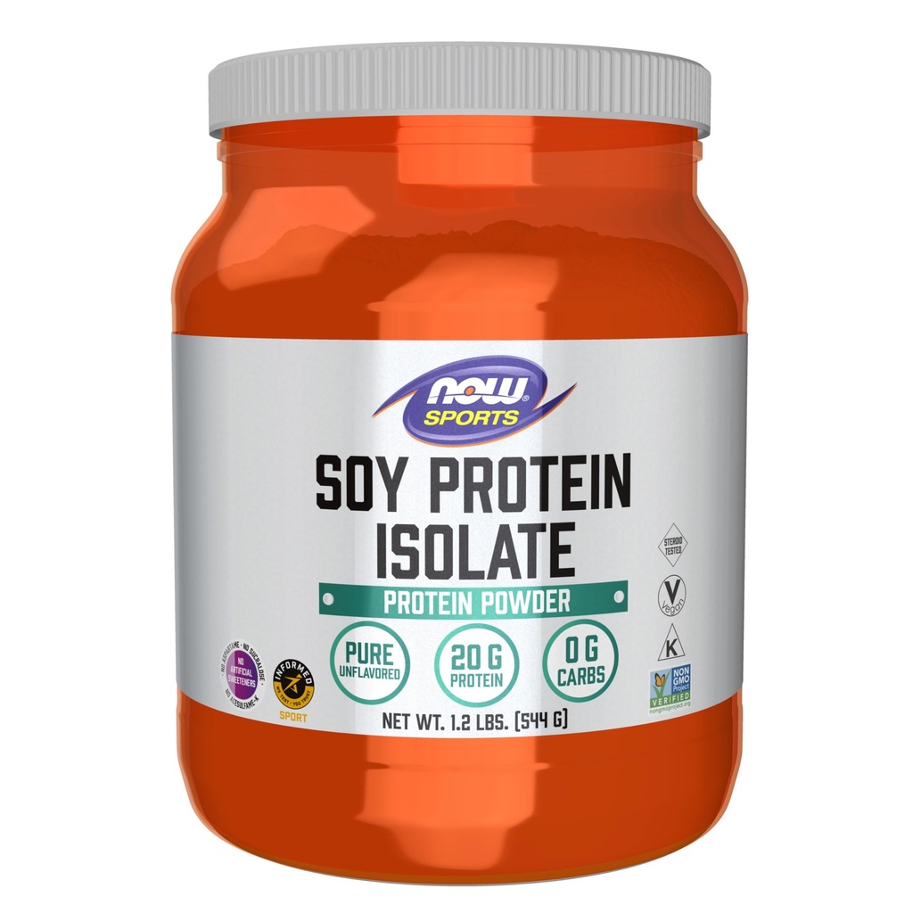 Zdaj hrana Športna prehrana, Sojini proteini izolat 20 G, 0 ogljikovih hidratov, nearomatiziran prašek, 1,2-pound