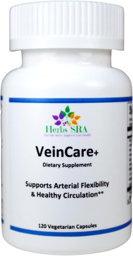 VeinCare Zeliščni dodatek - Naravna podpora za zdrave vene - Rutin, konjski kostanj, grozdno seme, borovnica, Nattokinase - spodbuja optimalno Vein funkcijo