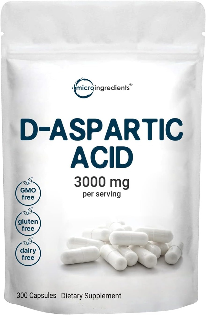 Mikro sestavine D-asparaginska kislina 3.000mg na serviranje, 300 kapsul 