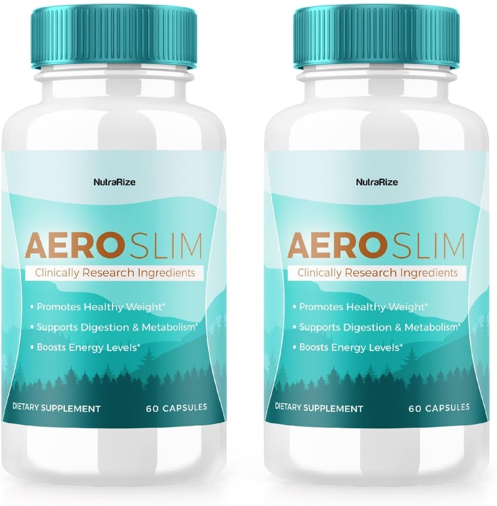 (2 paket) AeroSlim kapsule - AeroSlim prehranski dodatek za napredno zdravje telesne mase, največja moč vse naravne tablete za ciljno maščobo trebuha, hujšanje Formula, Aero Slim (120 kapsule)