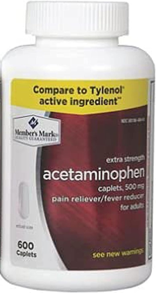 Acetamofen Generic 500 mg Dodatna jakost - 600 Kaplet