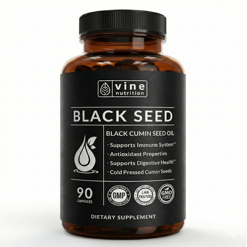 Kapsule črnega olja - Nigella Sativa - Imunska podpora dodatek Soft Gels - Hladno stisnjen antioksidant Vegetarian Black Cumin tablete - 500 Milligrami Made in The ZDA