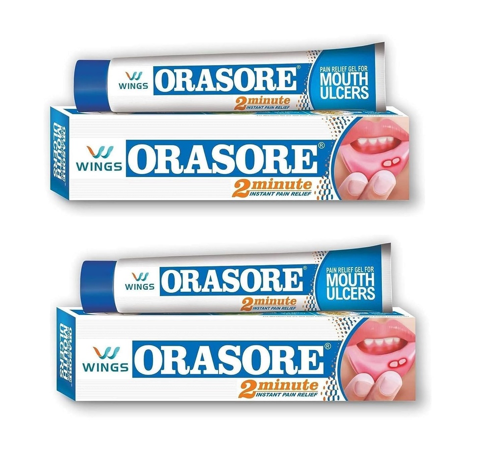 (Pack of 2) Orasore Mouth Ulcer Relief Gel (12gm vsak) - po lekarni