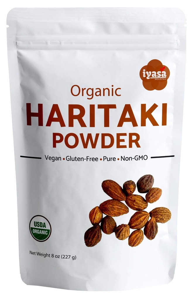 Iyasa Holistics Organic Haritaki Fruit Powder Harad Terminalia Chebula Kadakapudi 8Oz 225Gm Prebava Plin Relief Healthy Bowel Funkcija Ayurveda Superfood Reseable Pouch