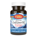 Carlson - Cod Jetra Oil Minis, 280 mg Omega-3s + Vitamini A & D3, Podpora srcu in kognitivne funkcije, Vizija zdravje, 100 Mini Softgels