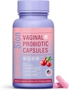 UniVitaSion Vaginalni probiotiki za ženske pH ravnovesje, Lactobacillus Prebiotic Complex, Cranberry Extract, D-mannoza za zaščito vaginalne Flore, Vaginalni Odor Control - 30 milijard CFU, 60 kapsul