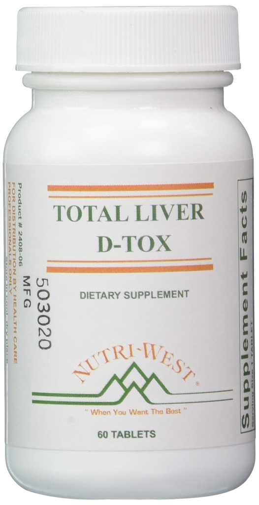 Nutri- West skupaj jetra D- Tox - 60 tablet, bela