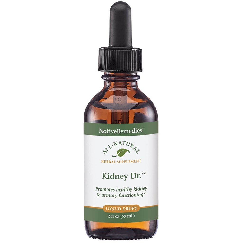 Native Remedies Ledvica Dr. - Vse naravne Zeliščni dodatek za zdravje ledvic in urinarnega sistema - 59 ml