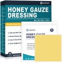 Oblačenje medene gaze, 4" x 4" Manuka Honey Rane Care, Medical Grade Honey Bandages for Rane Care, Honey Patch za hitrejše zdravljenje iz opeklin, Abrasions, cuts and Scalds (Pack of 10)