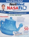 NeilMed Nasaflo Porcelain Neti Pot, 50 Število (pakiranje se lahko razlikuje)