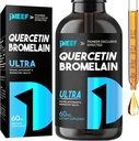 Quercetin z bromelain tekočimi kapljicami, Quercetin dopolnila 1000mg, zdravje dihal Imunski kompleks Podpora, 7-v-1 Quercetin tekoče kapljice z cinkom