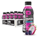 Hidracijska pijača Protein2o - 2-v-1 Tekoči čisti izolat sirotkinih beljakovin in elektrolitski napitek - 15g beljakovine, vitamini B5, B6 - okrevanje po delu - 16,9 Fl Oz - 12 Štetje zmajevega sadja
