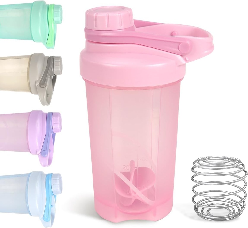 D.Y.A 16oz Shaker steklenica, Leak Proof Sports Shaker pokali za stresanje beljakovin,Shaker steklenica za pred vadbo in potovanja, BPA brezplačno in enostavno čisto beljakovin Shaker steklenica,Pink