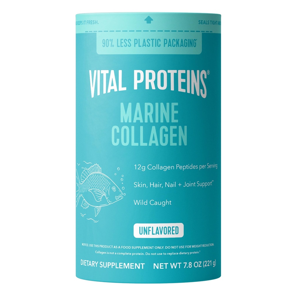 Vital Proteini Marine Collagen Peptides Powder Supplement for Skin Hair Nail Joint - Hidroliziran kolagen - 12g na Serving - 7.8 oz Canister
