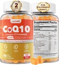 CoQ10 200 mg brez sladkorja - koencim Q10 w/tavrin, vitamin E, C, B6, B12, cink - visoka absorpcija CoQ10 Dopolnilo za antioksidant, celično energijo in zdravje Health, Vegan 120 C