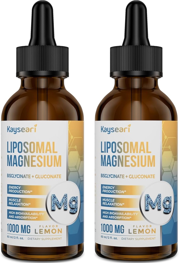 Velika moč liposomske magnezijeve kapljice, enostavno absorbirane kelirane oblike magnezijevega biglicinata in magnezijevega glukonata, 60ML limonine arome tekoče kapljice
