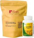 Rachel's Tea and Candida Support: 30 Day Supply Kurkuma, Wild Yam, Ginger, Peppermint, Fennel, Slippery Elm + Candida podporne kapsule