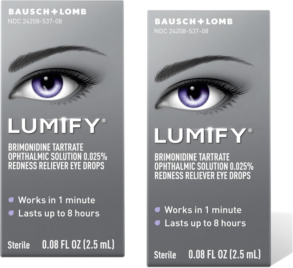 LUMIFY rdečina kapljice za oko Reliever 0,08 fl oz (2,5 ml) Pakiranje po 2