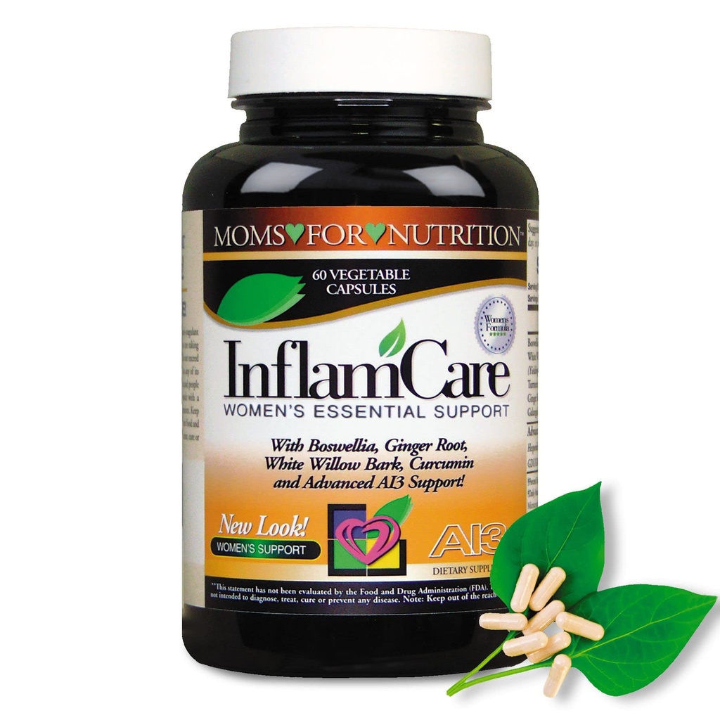 Natural InflamCare 3000MG Essential Synergy Ženske z Moms za prehrano - Gluten Free - 60 Count