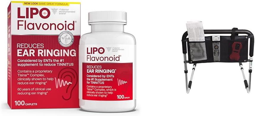Lipo Flavonoid Tinitus Relief 100 Kapleti in posteljni železniški pribor Bouch