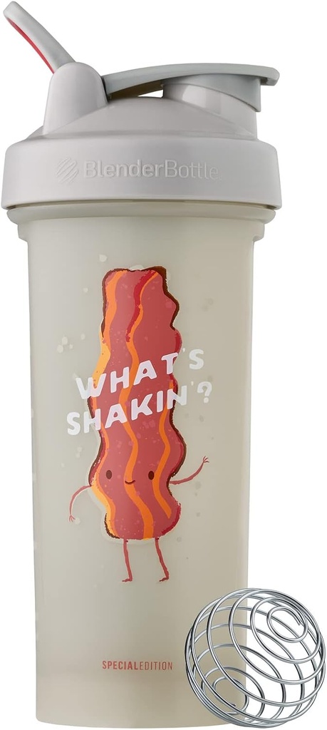 BlenderBottle Samo za zabavo Classic V2 Shaker steklenička kot nalašč za beljakovinske Shake in Pred vadbo, 28-Ounce, Kaj je Shakin'