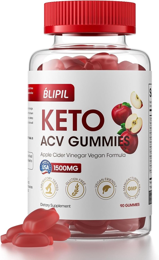 Keto ACV Gumies - Sugar Free Hujšanje Formula z 1500mg Apple Cider kinar za moške in ženske - želatina-free, Gluten-free, Vegan & Non-GMO - 90 Count