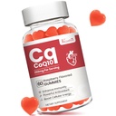Visoka absorpcija CoQ10 Gumies 250 mg, Plus Omega-3, Vitamin B3 za celično energijo, Možgani & Antioksidant, 5X Boljša absorpcija Koencim Q10 Dopolnilo, Malina Okusna - 60 Cts