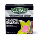CURAD Performance Series IRONMAN Antibakterijski Bandages, Extreme Hold Adhesive Technology, Kolenec & Kolenec 3 palcev x 3 palcev, 10 Štetje, Idealno za cuts, Scrapes, Sports, in Active Lifestyles
