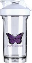 Epilepsija Ozaveščanje 18 Ounce Shaker steklenica Drink Mixer Leak-proof Pre Worout Protein Shake Meal zamenjava stresa steklenice 500ML/18 Oz bela